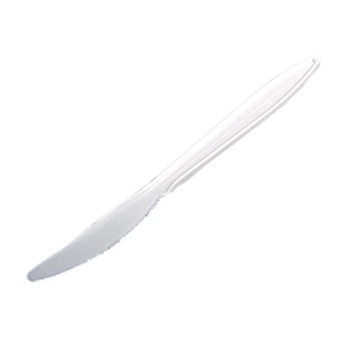 Műanyag kés fehér újrahasználható 100/cs 1000/#