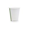 Lebomló kávés pohár, papír és PLA, 2,3 dl, fehér | 50 db/csomag