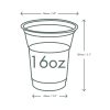 Lebomló hidegitalos pohár, 400ml, PLA, standard | 50 db/csomag